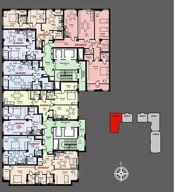 2х: 2 комнаты, 68 м², Элитка, 7 этаж, Готовая ПСО (под самоотделку) — 4