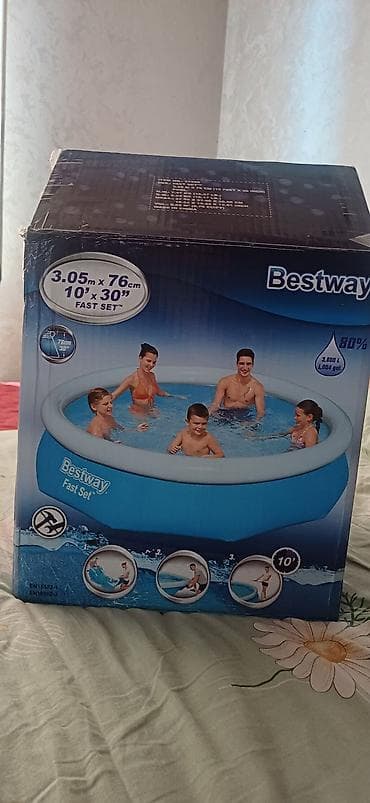 балон 18: Надувной бассейн Bestway Fast Set - Размер: 3,05 м x 76 см (10' x — 1