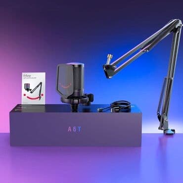 купить микрофон для компьютера: Fifine A6T микрофон с пантонрафом Характеристики •тип: микрофон — 4