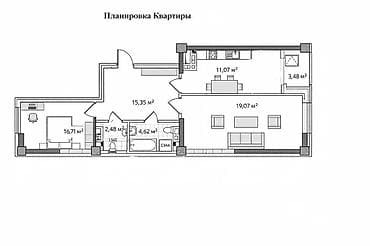 binar: 2 комнаты, 73 м², Элитка, 14 этаж, Евроремонт — 6