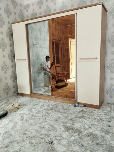 кровать со столом: Спальный гарнитур, Двуспальная кровать, МДФ, Бесплатная доставка, цвет - Белый — 18