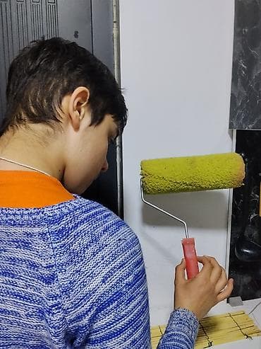 Известковая побелка, стен, потолков, также покраска водоэмульсионной