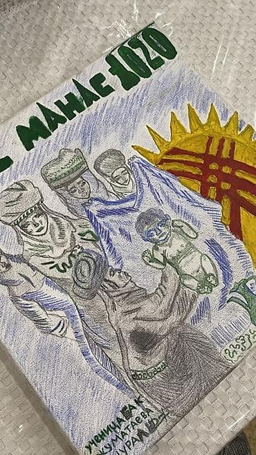 детский лагерь: Оригинальная картина на холсте - Авторская работа смешанной техникой — 5