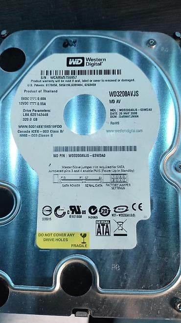 жесткий диск sata 320 gb: Накопитель, Б/у, HDD, 3.5" — 2