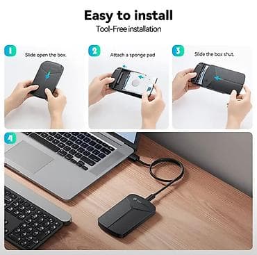Стол компьютерлери жана комлектөөчүлөр: Корпус Yottamaster для 2.5" SSD/HDD, USB 3.0 и USB Type‑C. В — 2