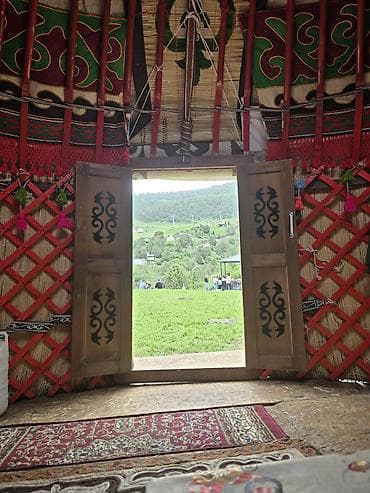 электро велик каракол: Боз үйлөрдү ижаралоо, Каркасы Жыгач, 100 баш, Казан, Идиш-аяк, Полу менен — 10