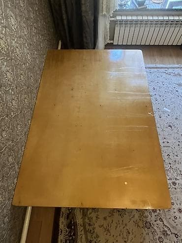 study table: Национальный кыргызский стол, Новый, Не раскладной, Дерево, цвет - Бежевый — 4
