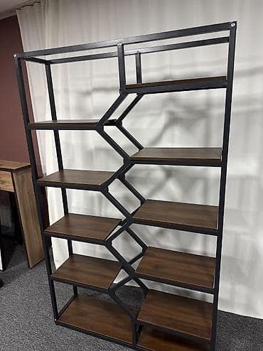 стеляж: Стеллаж loft с деревянными полками - Конструкция: разборный — 5