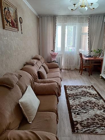 flat osh: 2 комнаты, 49 м², 104 серия, 4 этаж, Евроремонт — 10