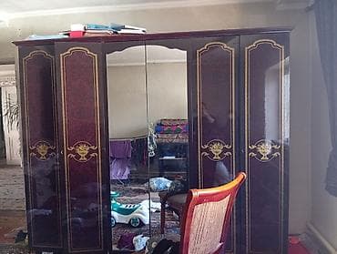 шкаф для вещи: Шифоньер, Б/у, Прямой, цвет - Красный — 4