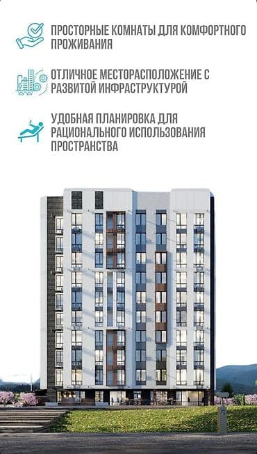 Батирлер: 1 бөлмө, 39 м², Элитка, 2 кабат, Даяр ПСО (өзү оңдоп түзөтүп бүтүү үчүн) — 3