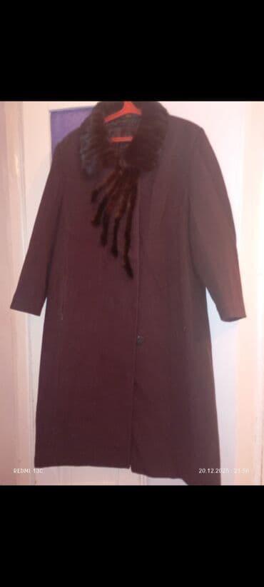 пуховик мех: Пальто, Классика, Осень-весна, Длинная модель — 7