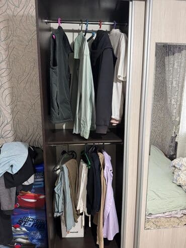 шкаф польша: Шкаф для одежды, Б/у, Прямой, ЛДСП — 4