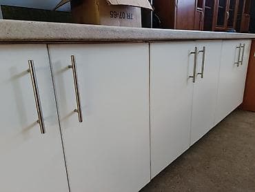 кухонные тумбочки: Тумба для кухни, Б/у, Без мойки, Напольная, ДСП, Самовывоз, цвет - Белый — 4