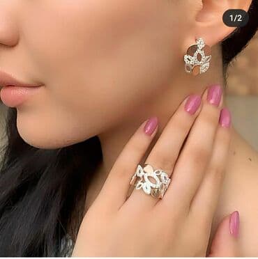 свадебные наборы ручной: Набор украшений, Проба 925, Женские, Новый — 7