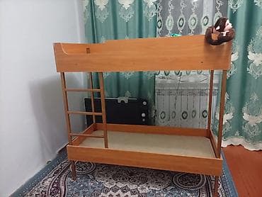 германский обувь: Двухъярусная детская кровать, ЛДСП, цвет - Коричневый — 2