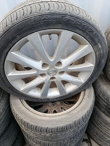 диски 15 мазда: Колеса в сборе 215 / 45 / R 17, Лето, Б/у, Комплект, Легковые, Литые, отверстий - 5 — 1