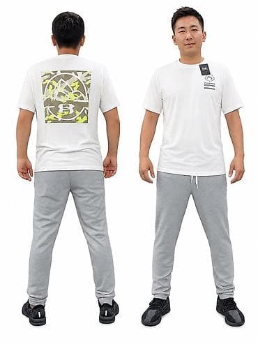 nike tech flece: Мужская футболка Ander Armour Оригинал - Цвет: белый - Материал — 1