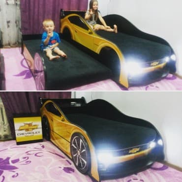 кроват машина: Детская односпальная кровать, Новый, Для девочки, Для мальчика, С матрасом, ДСП, Бесплатная доставка — 3