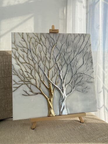 Зеркала: Картины из эпоксидной смолы и натуральных полудрагоценных камней и — 4