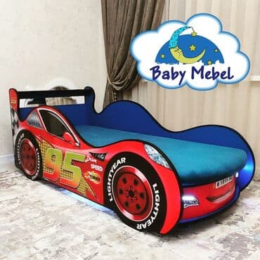 кровать для мальчика: Детская односпальная кровать, Новый, Для девочки, Для мальчика, С матрасом, ДСП, Бесплатная доставка — 3