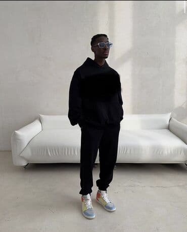 Киреге берилүүчү кийимдер: Комфортные Худи унисекс оверсайз - Свободный крой с пониженной линией — 2