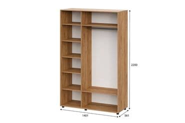 шыфонеры: Шкаф для одежды 3Д Милан, Белый Матовый, СВ Мебель (Россия) — 3