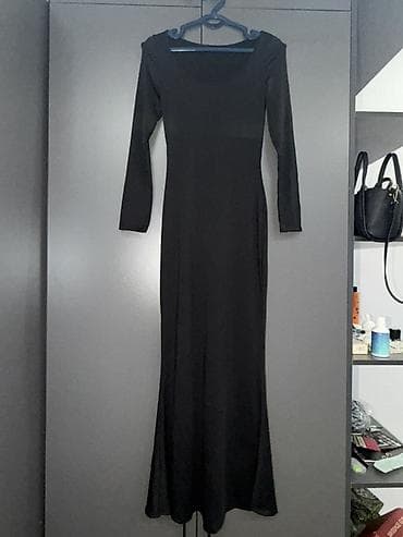 женская одежда вечерние платья: Вечернее платье, Коктейльное, Длинная модель, С рукавами, S — 1