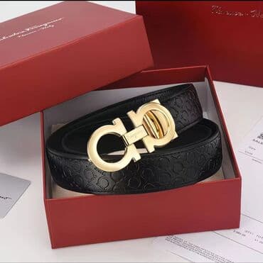 Ремень, Salvatore Ferragamo, Материал: Натуральная кожа, Мужские, Новый