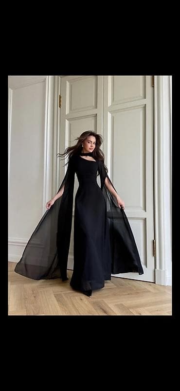 гойноктор: Вечернее платье, Коктейльное, Длинная модель, Шифон, С рукавами, Открытая спина, XS, S, M — 2