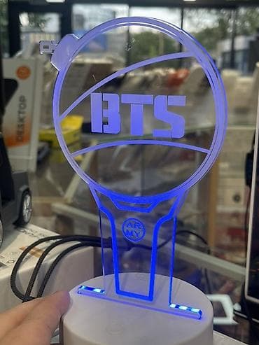 bubble tea: Акриловый 3D-ночник с подсветкой BTS - Тематические сменные акриловые — 2
