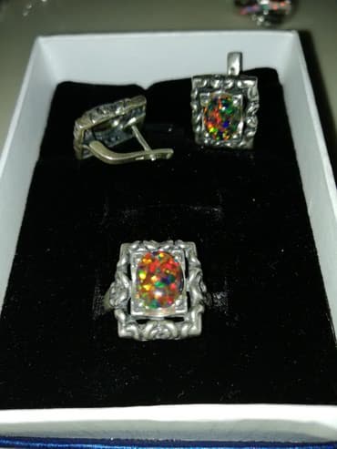 набор пандора: Набор с опалом. Авторская работа, Россия. Серебро. Удивительно — 2