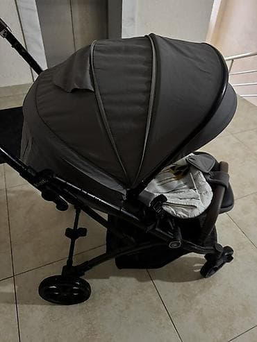 second hend: Коляска, цвет - Серебристый, Б/у — 1