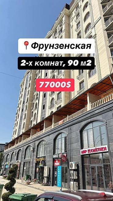 7 1: 2 комнаты, 90 м², Фрунзе мкр., Элитка, 13 этаж, ПСО (под самоотделку) — 1