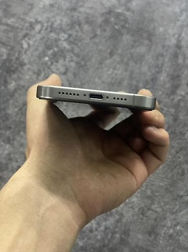 IPhone 15 Pro Max, Б/у, 256 ГБ, Natural Titanium, Чехол, 83 % — 8