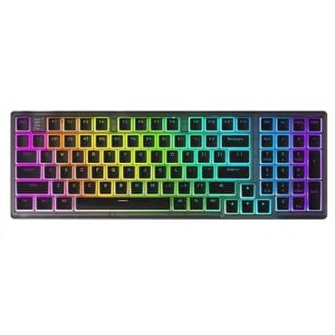 keyboard: Клавиатура, Механикалык, Bluetooth, Зымдуу туташтыруу, Өлчөмү: 100% — 1
