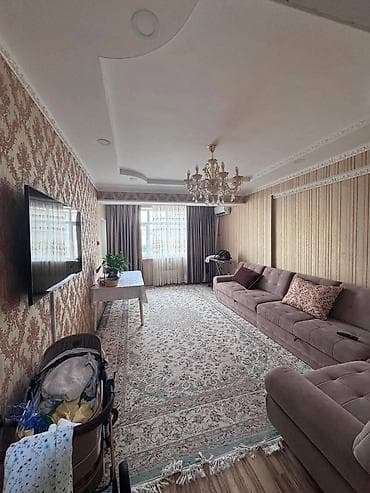 Недвижимость: 3 комнаты, 100 м², Асанбай мкр Элитка, 5 этаж, Евроремонт — 10