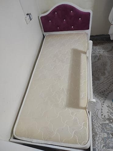 детские кровати с матрасами: Детская односпальная кровать с матрасом. - Размер спального — 3