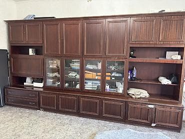 Стенка-шкаф, Тип стенки-шкафа: Модульная, Для зала, Особенности: Для хранения посуды at lalafo.kg Стенка-шкаф, Тип стенки-шкафа: Модульная, Для зала, Особенности: Для хранения посуды