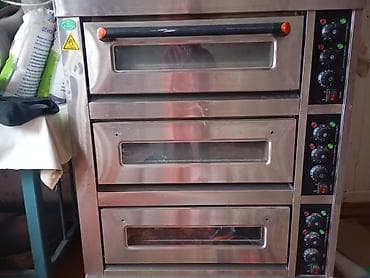 Профессиональная электрическая печь для выпечки, 3 независимые камеры