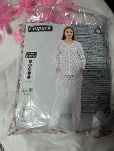 белая ночная сорочка: Пижама, Хлопок, Турция, XL, 2XL, 4XL — 5