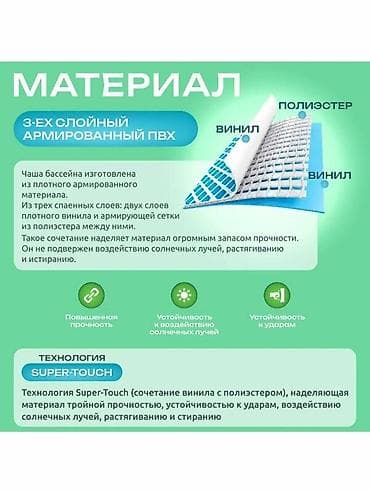 Спорт и отдых: 305/76см. Intex 26702 Каркасный бассейн Prism Frame, 4485л, фил.-насос — 3