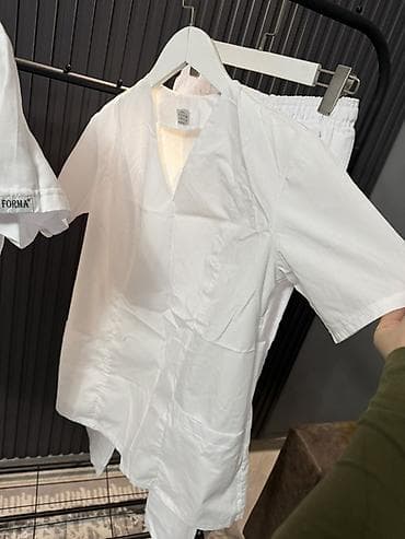 Медицинский костюм унисекс, белый Размер S s - Комплект: верх с