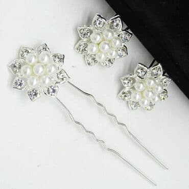 изделия ручной работы: Шпильки для волос жемчужная корейская версия - (свадебные), цена — 1