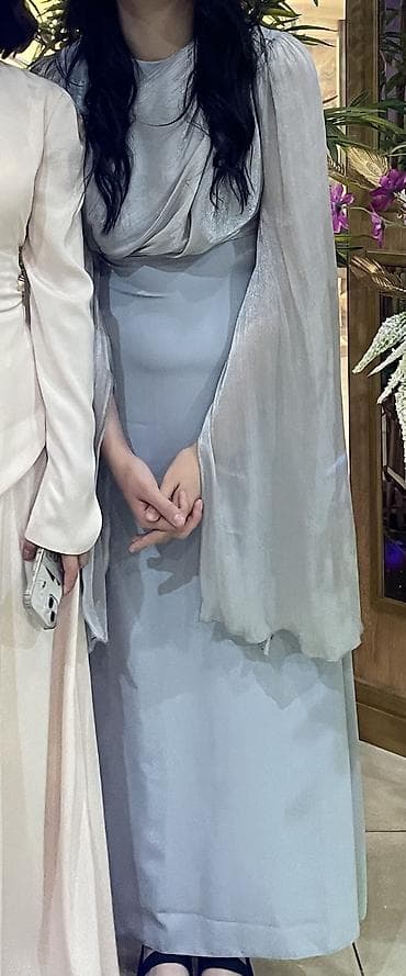 тин: Платье в восточном стиле, светло‑серого (немного голубоватого) — 3