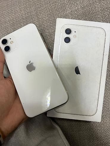 IPhone 11, Б/у, 128 ГБ, Белый, 73 % — 1