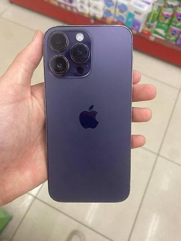IPhone 14 Pro Max, Б/у, 128 ГБ, Deep Purple, Чехол, 90 %