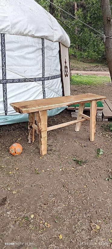 Все для дома и сада: Скамейка Дерево, Без спинки, Без крыши — 1