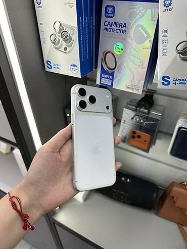 IPhone 17 Pro Max, Новый, 256 ГБ, Белый, Защитное стекло, Чехол, В рассрочку, 100 %
