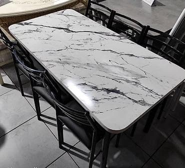 Оңдоп-түзөө жана курулуш: Ашкана үстөлү жана отургуч, түсү - Ак — 2